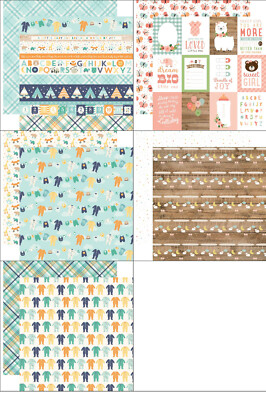 Echo Park Hello Baby Scrapbooking Papier 12''x12'' Baby Kleinkind 30,5x30,5 cm