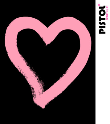 Pistol Boutique Uomo Nero Profondo Scollo A V Amore & Odio Cuore - Foto 3