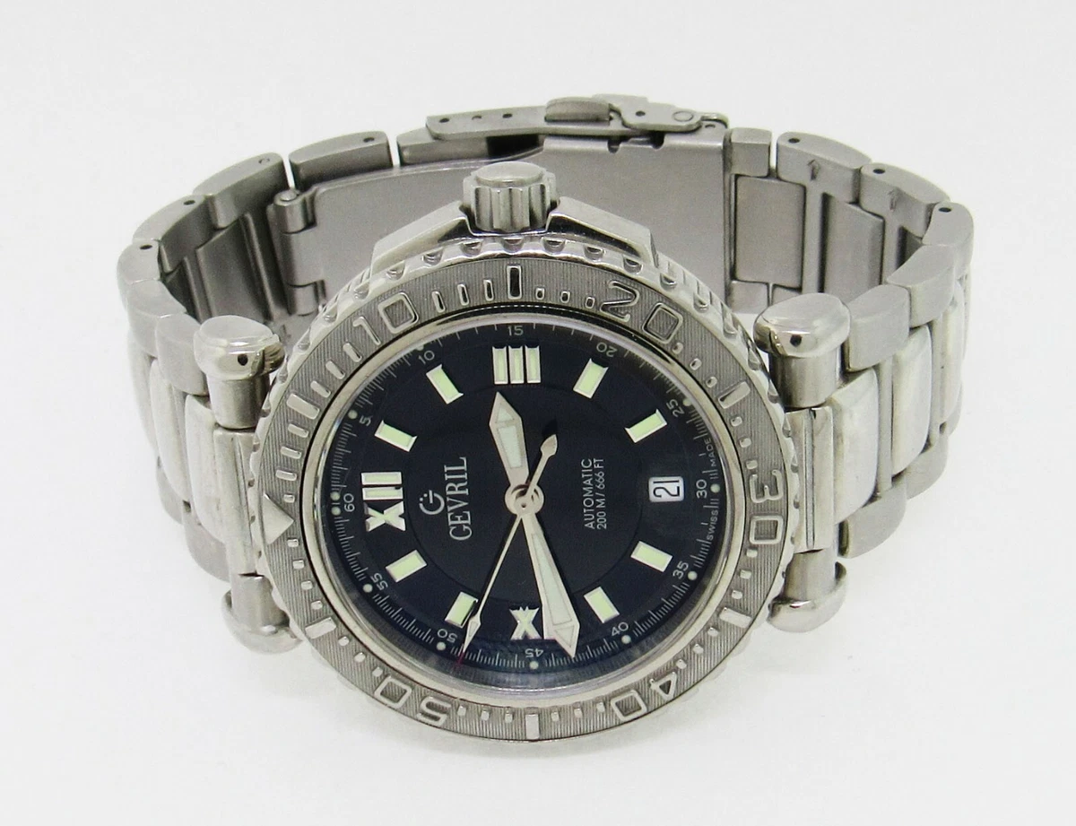 Authentic Gevril Sea Cloud Steel 40mm Watch Limited Edition 121
