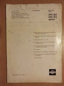 Ersatzteilliste STIHL Motorsägen 045 AV + electronic ab 10/1972 Vergaser HS 118A