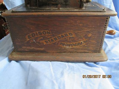 RARE EDISON STANDARD FULL BANNER B TYPE PHONOGRAPH