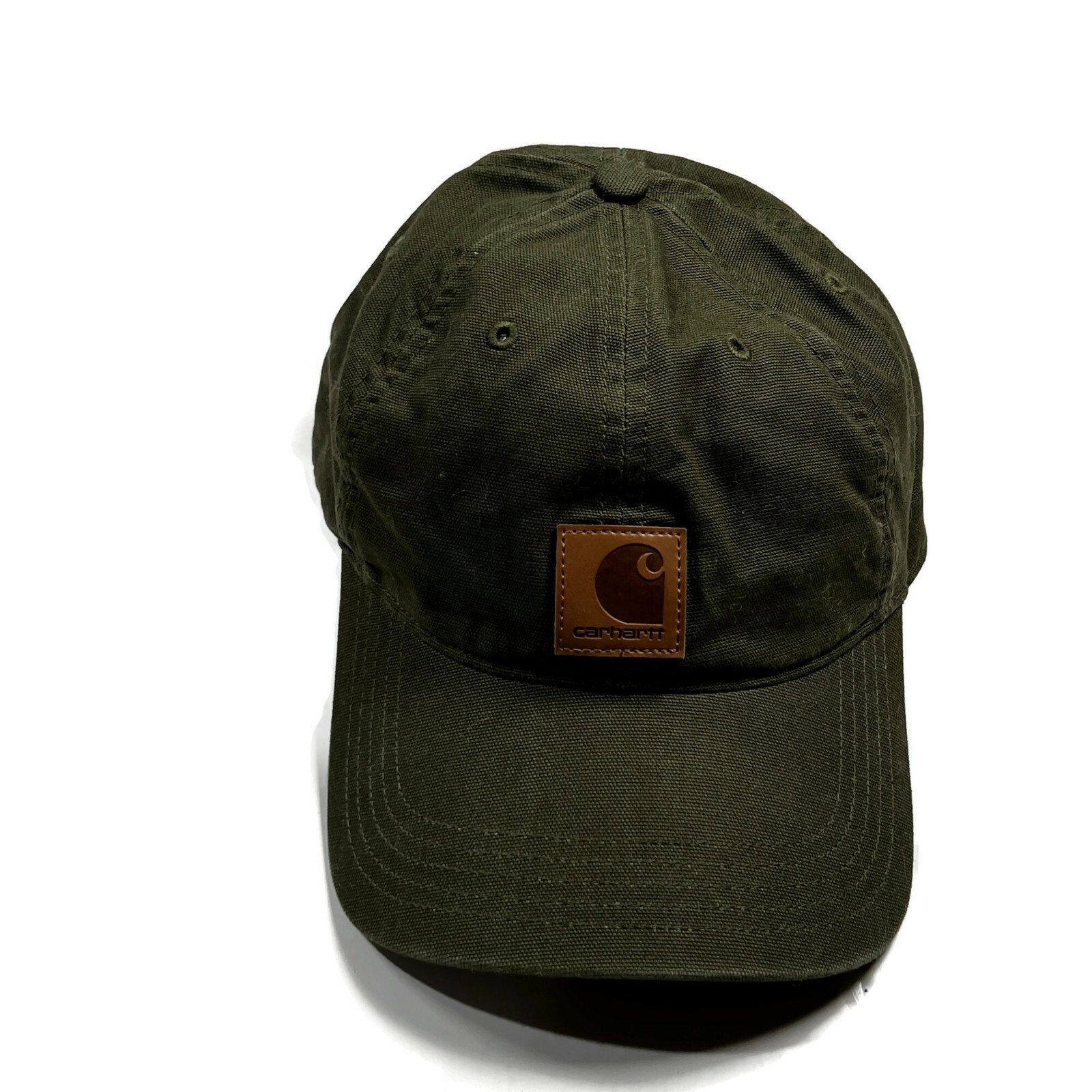Carhartt Cotton Odessa Hat Green Adjustable Cap Canvas Patch Logo 102427