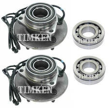 Front & Rear Wheel Bearings & Hubs Kit Timken For Dodge Ram 1500 4WD 4-Wheel ABS