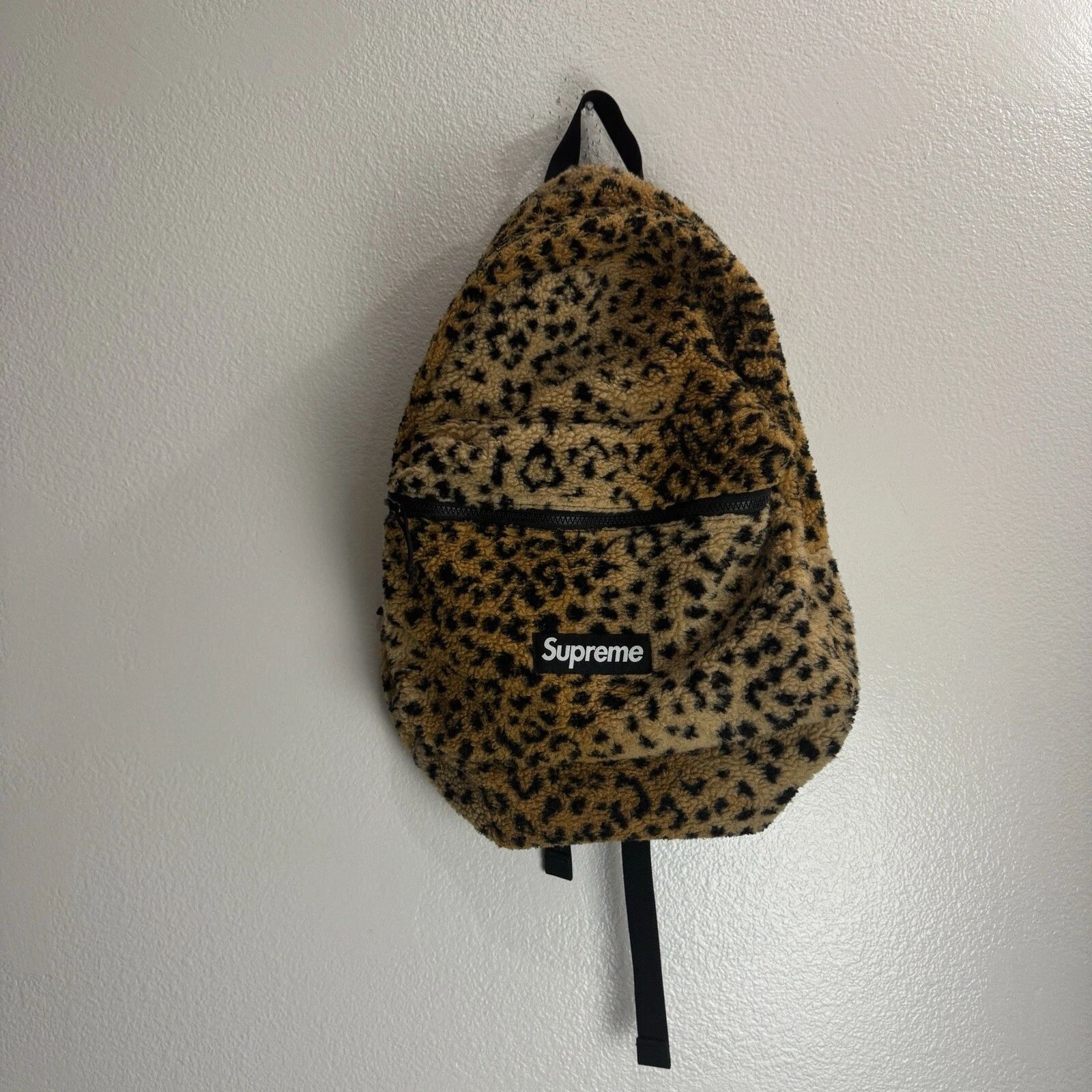 Sac à dos polaire léopard suprême vintage sherpa 