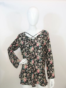 black floral tunic top