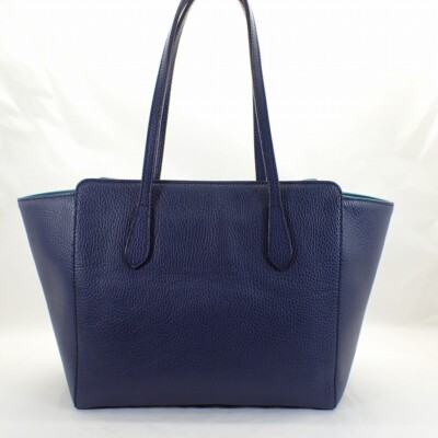 Gucci Tote Bag Handbag Leather Blue 354408 Men's Medium Magnet | eBay