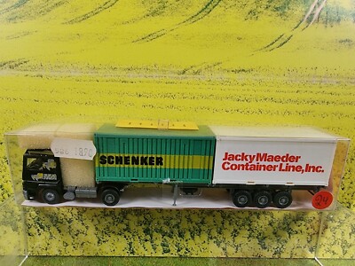 1:87 Roskopf 459 Renault R 370 Containerzug Schenker + Jacky Maeder OVP / S05