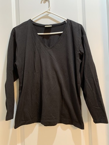 Ll Bean Long Sleeve V-Neck T-Shirt Large, Brown Armpit To Armpit 20” - Picture 5 of 5