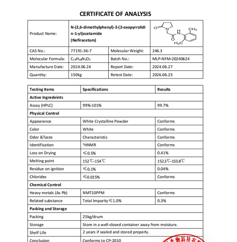 Nefiracetam Polvere, Purezza 99+%, 50 Grammi (50g) - Foto 3 di 3