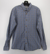 Ted Baker Shirt Men 3 Blue Button Down Plaid Preppy Casual Flip Cuff Medium 