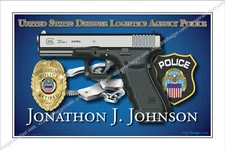 Police,US,Defense,Logistics,Agency,Retirement,badge,gift