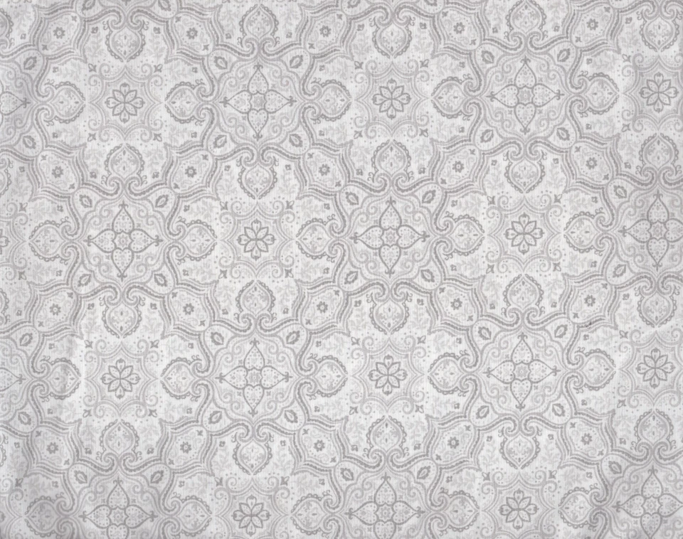 Ralph Lauren Queen Sheet Set Moroccan Medallion Mosiac 灰色花卉 4 件 银色 — 第 4/4 张图片