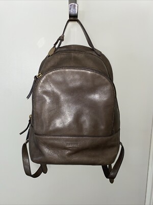 Margot Backpack Purse Gray Leather Bag Adjustable Academia  display picture 1