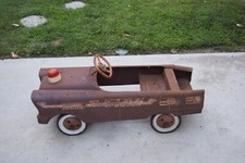 Pedal Car Truck 1950 Murray Sportcrest Fire Battalion Ball Bearing All ORIGINAL 