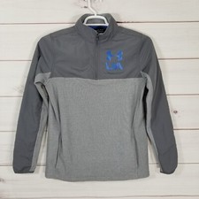 Under Armour Youth Quarter Zip Pullover Sweatshirt Size YXL Gray.