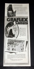 1917 OLD MAGAZINE PRINT AD, GRAFLEX CAMERAS, GOOD PICTURES EVEN ON DULL DAYS 