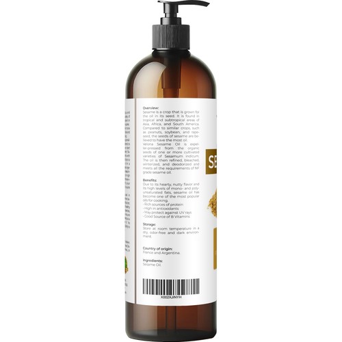 SESAME SEED OIL 2 Fl Oz - 1 Gal REFINED NATURAL CARRIER EXPELLER PRESSED VIRGIN - Picture 26 of 47