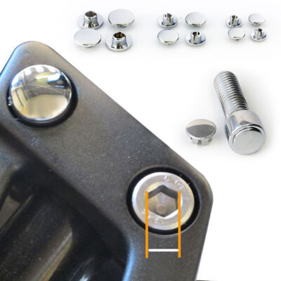 Chrom M8 Schraube Kappe Abdeckung Sechskant Stecker Inbusschlüssel Motorrad Sport Bike Cruiser X 5 