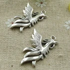 Free Ship 56 pcs tibetan silver phoenix charms pendant 35x22mm L-304
