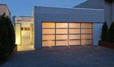 Full View [18' x 8'] Anodized Aluminum & Tempered Frosted Glass Garage Door
