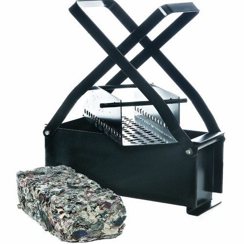 Eco+ Metal Log Briquette Maker - Recycle Paper Into Fireplace Logs | Strong, Durable & Easy Manual Press