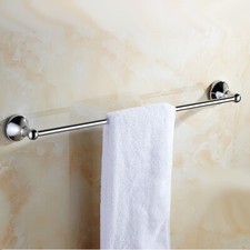 Polished Chrome Wall Mounted Bathroom Single Towel Bar Towel Rail Towel Holder
