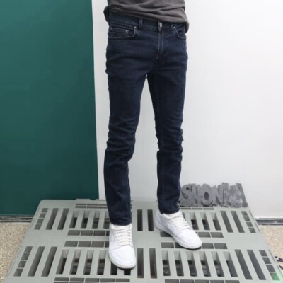 Acne Studios Ace Blue/Black Denim Pants Men's Jeans Cotton Size 31