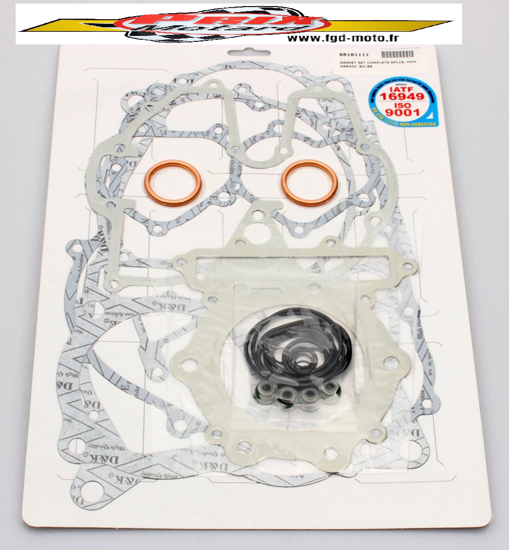 Kit joints moteur Honda XBR 500 de 1985-1989 en matériaux renforcés