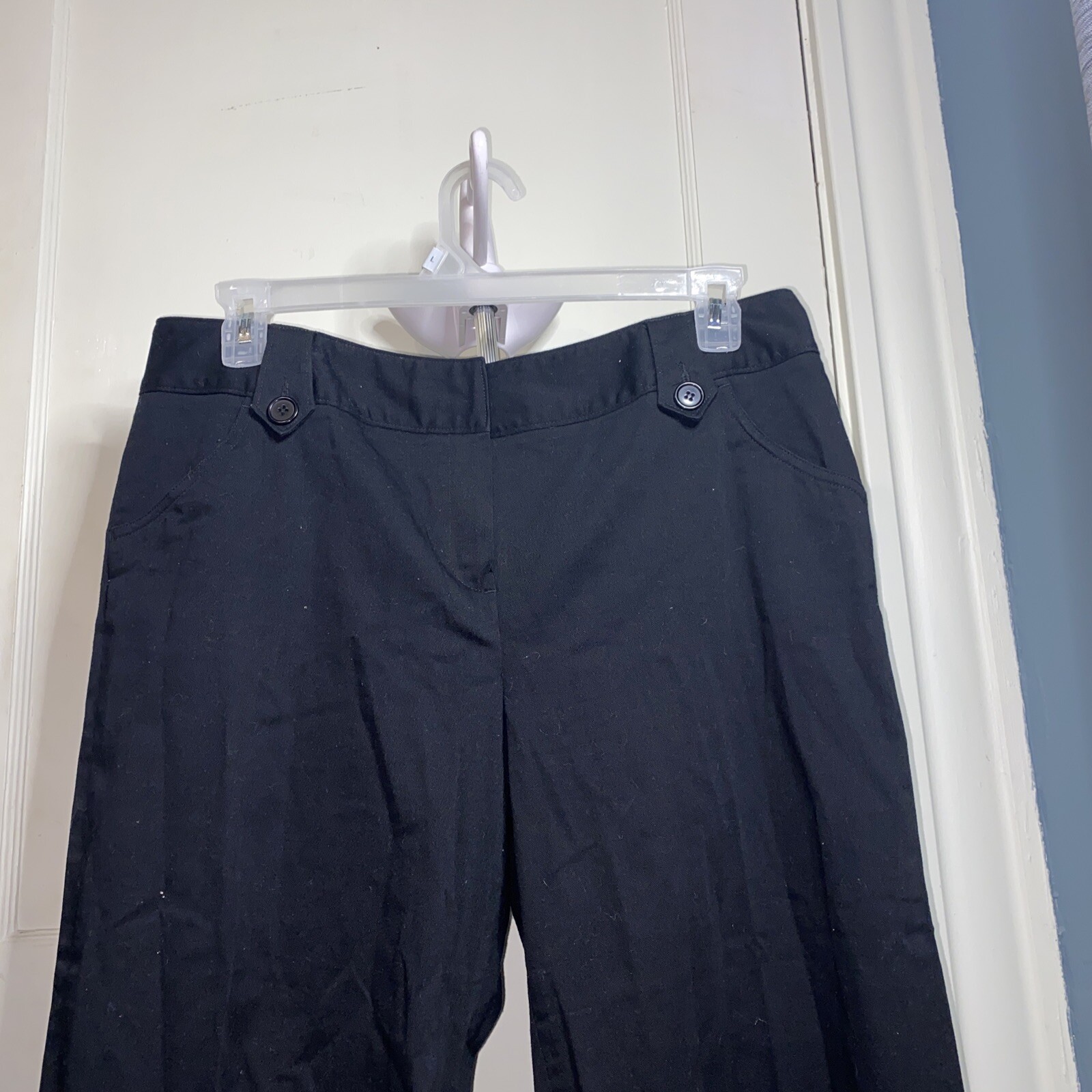 WOMEN'S BRIGGS NEW YORK BLACK CAPRI PANTS SIZE 16 W/a… Gem