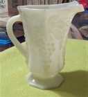 Anchor Hocking Milk Glass Harvest Grape Personal Pitcher Made in USA 9.75" Tall — photo 4