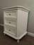 nightstand bed table cottage shabby chic french country hollywood regency white
