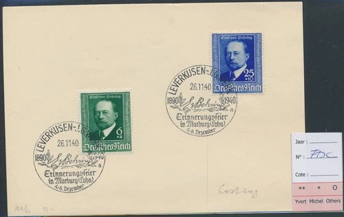LS72901 Germany 1940 Reich Emil von Behring FDC used