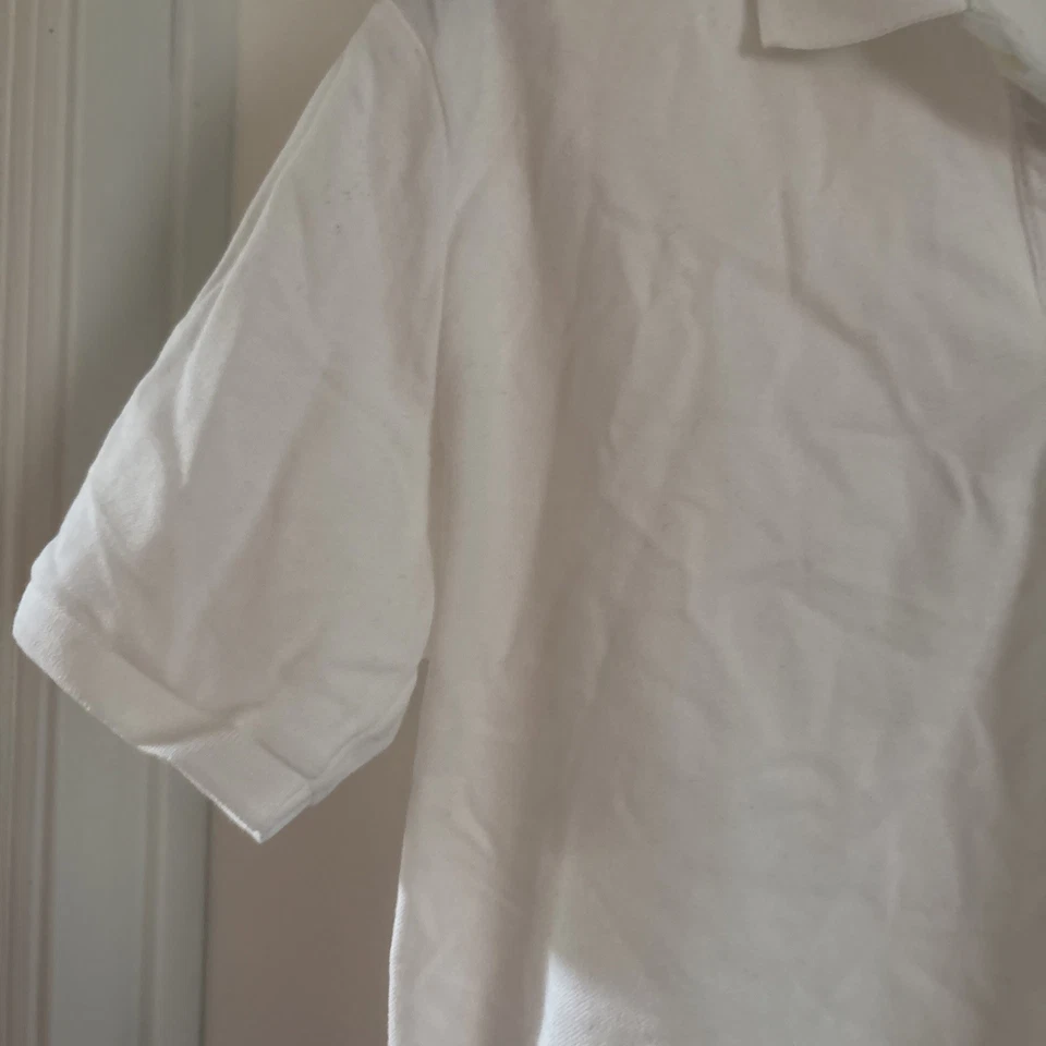 Polo de manga corta azul marino viejo para niños blanco algodón XL 14-16 - Envío gratuito Foto 3 de 4