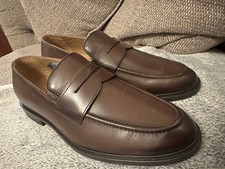 ZARA Man Brown leather Loafers Shoes UK 7.5 EU 41  new 