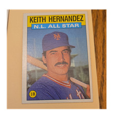Topps Keith Hernandez New York Mets N.L. All Star #701 1986 Baseball Card