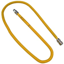 10-1259 Flexible Coated Stainless Steel Gas Range Supply Line, 72 Inch