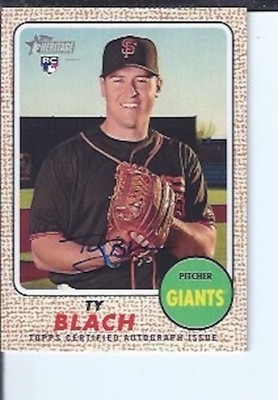 Ty Blach 2017 Topps Heritage Autograph