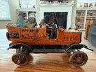 Rare Antique Tin Amos 'n Andy Taxi Cab Wind-Up Toy Vehicle