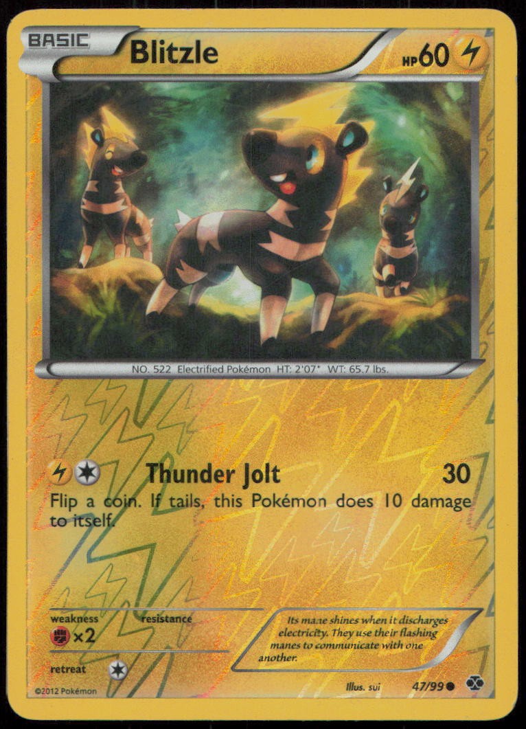 Blitzle 47/99 MP Next Destinies Common Reverse Holo Pokemon