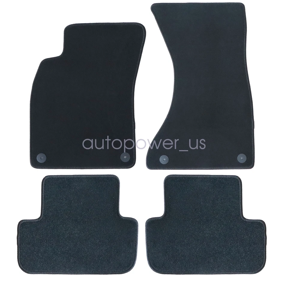 Alfombrillas de repuesto delanteras-traseras terciopelo negras para Audi A4 S4 2009-2016 Foto 4 de 4