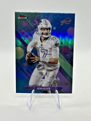 Josh Allen /200 - 2025 Finest Blue Refractor #48 - Buffalo Bills - Short Print