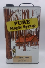 Vintage Pure Maple Syrup Tin Can 64oz