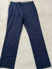 APT 9 Mens 30x30 Extra Slim Fit Navy Blue Dress Pants Flat Front Stretch