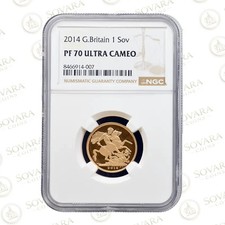 2014 Elizabeth II Gold Proof Sovereign NGC PF70 Ultra Cameo