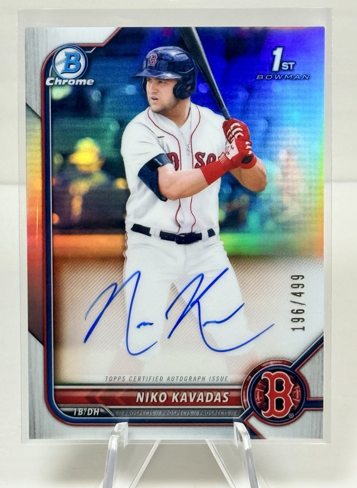 2022 Bowman - Chrome Prospect Autographs Niko Kavadas #CPA-NK Refractor /499