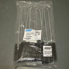 (12) Norton Tube Brush 66252838943, 1-1/2" OD x 4", 0.008" Nylon Bristle Wire