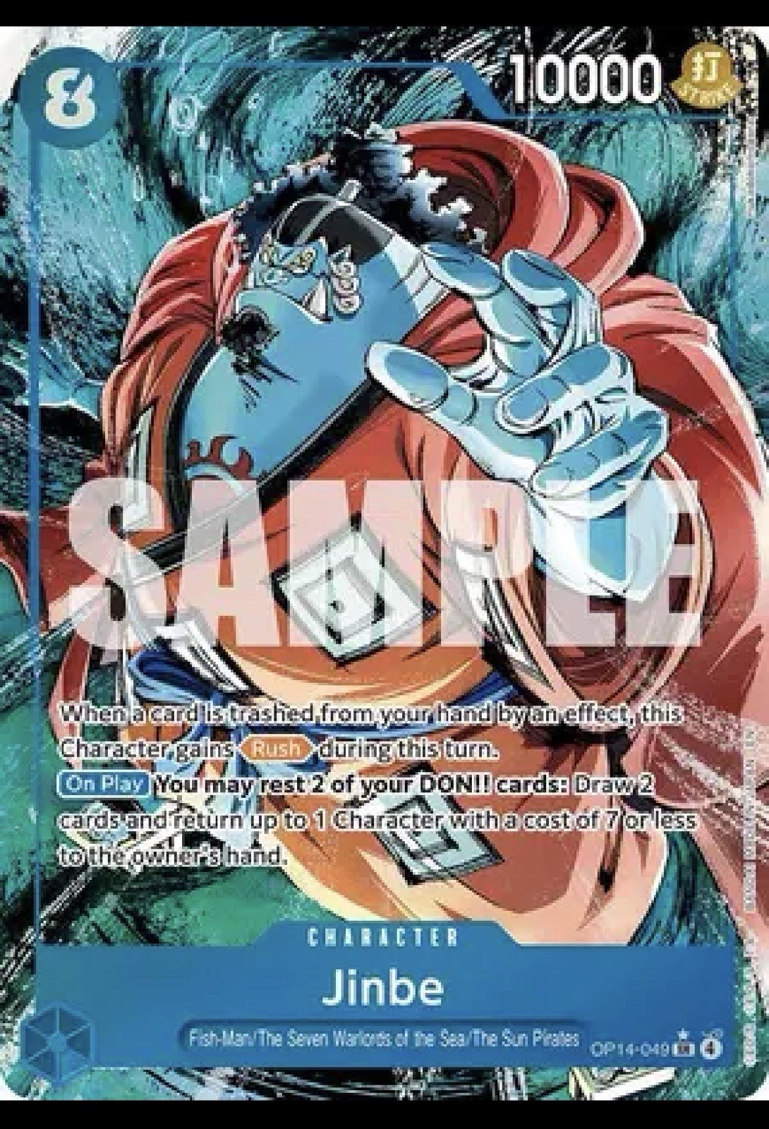 Jinbe OP14-049 SR Alt Art The Azure Sea's Seven One Piece TCG English