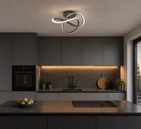 Design Deckenlampe Indigo Leuchte Wohnzimmer Deckenleuchte Lampe Anthrazit