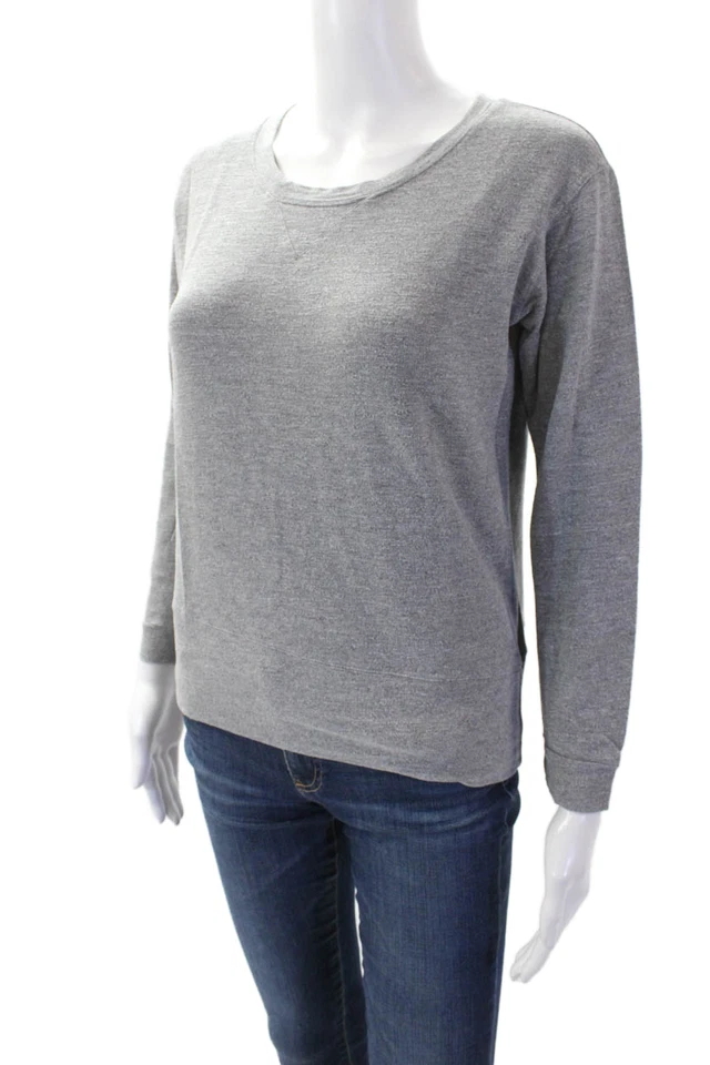 Sudadera Monrow Mujer Mangas Largas Cuello Redondo Gris Algodón Talla Extra Pequeña Foto 2 de 4