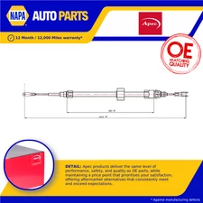 Handbrake Cable CAB1286 Apec Hand Brake Parking 9014202085 A9014202085 2D0609701